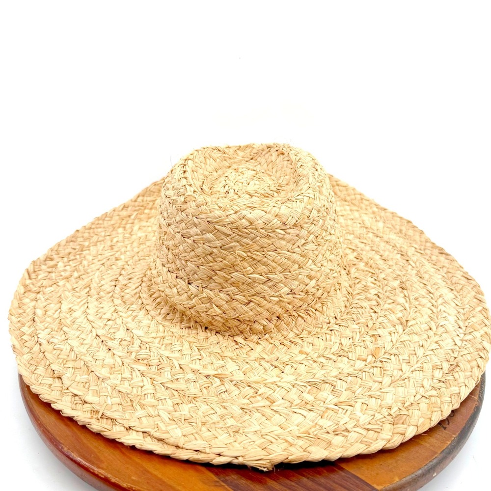 Billabong Straw Beach Comber Sun Hat Womens One Size Natural Tan Wide Brim Woven - Picture 6 of 8